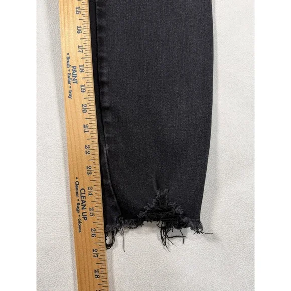 Judy Blue Womens 16W Black High Rise Skinny Jeans Raw Step Hem JB88551  32X26 - Picture 5 of 10